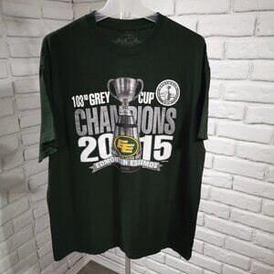 Waves Men's Size XL Green Edmonton Eskimos 2015 Champions Short Sleeve T-shirt